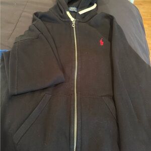 Polo by Ralph Lauren Black Lightweight Jacket with Stand-Up Collar